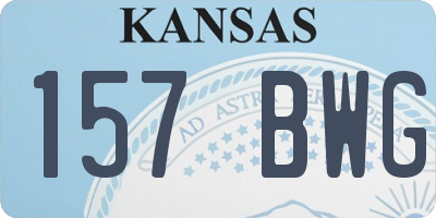 KS license plate 157BWG