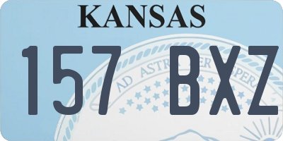 KS license plate 157BXZ