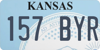 KS license plate 157BYR