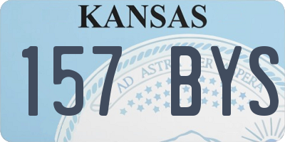 KS license plate 157BYS