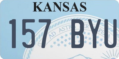 KS license plate 157BYU