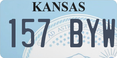 KS license plate 157BYW