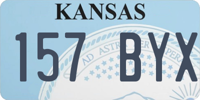 KS license plate 157BYX