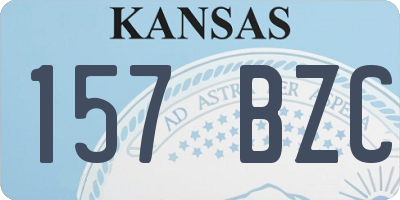KS license plate 157BZC