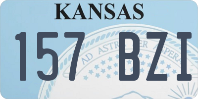 KS license plate 157BZI