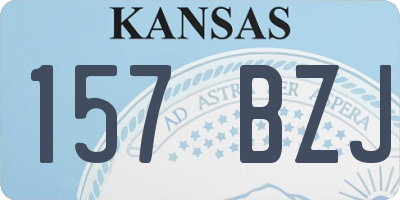 KS license plate 157BZJ