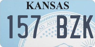 KS license plate 157BZK