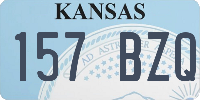 KS license plate 157BZQ