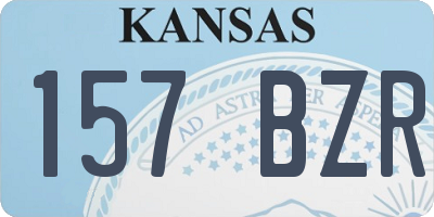 KS license plate 157BZR