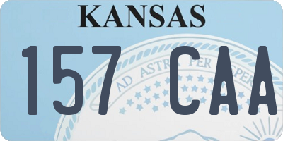 KS license plate 157CAA