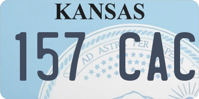 KS license plate 157CAC