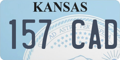 KS license plate 157CAD