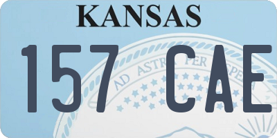KS license plate 157CAE