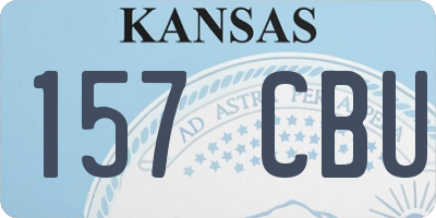 KS license plate 157CBU