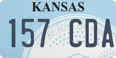 KS license plate 157CDA