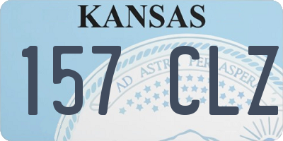 KS license plate 157CLZ