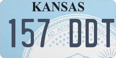 KS license plate 157DDT