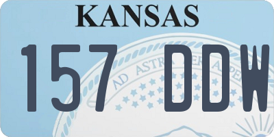 KS license plate 157DDW