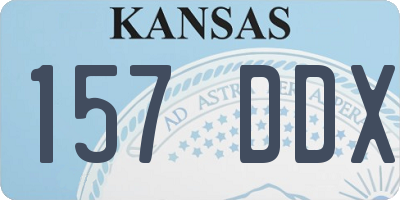 KS license plate 157DDX