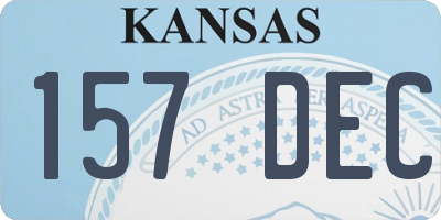 KS license plate 157DEC