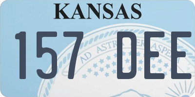 KS license plate 157DEE
