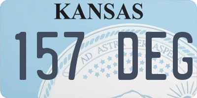 KS license plate 157DEG
