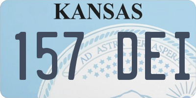 KS license plate 157DEI