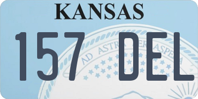 KS license plate 157DEL
