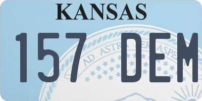 KS license plate 157DEM
