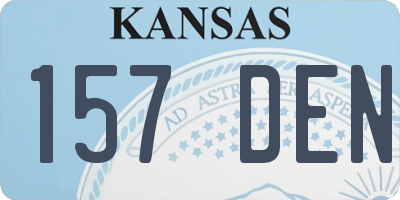 KS license plate 157DEN