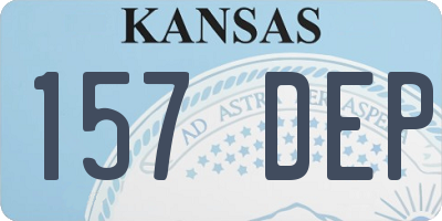 KS license plate 157DEP