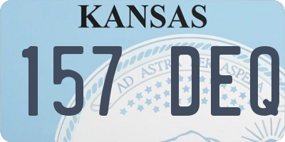 KS license plate 157DEQ