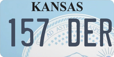 KS license plate 157DER