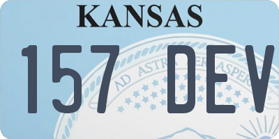 KS license plate 157DEV