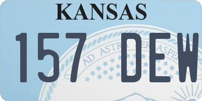 KS license plate 157DEW