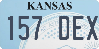 KS license plate 157DEX
