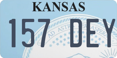 KS license plate 157DEY