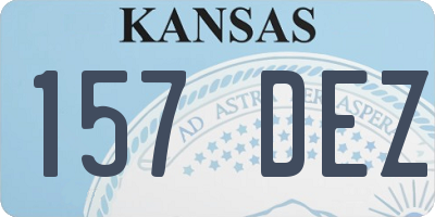 KS license plate 157DEZ