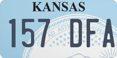 KS license plate 157DFA