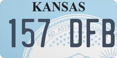 KS license plate 157DFB