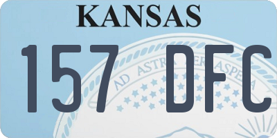 KS license plate 157DFC