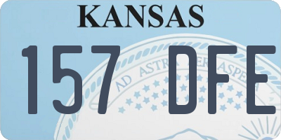 KS license plate 157DFE