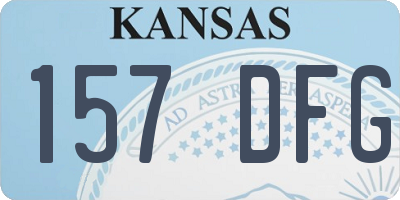 KS license plate 157DFG