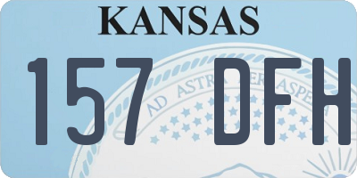 KS license plate 157DFH