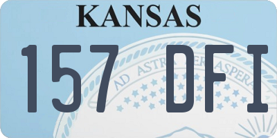 KS license plate 157DFI