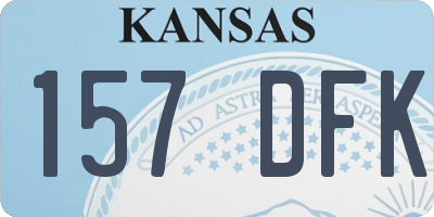 KS license plate 157DFK