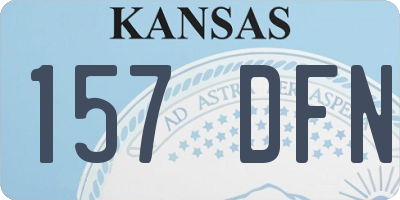 KS license plate 157DFN