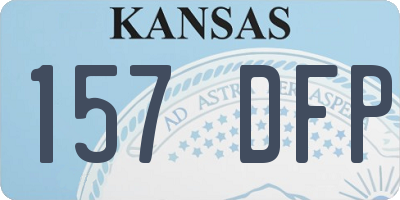 KS license plate 157DFP