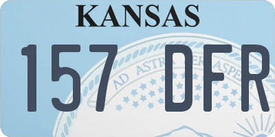 KS license plate 157DFR