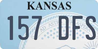 KS license plate 157DFS